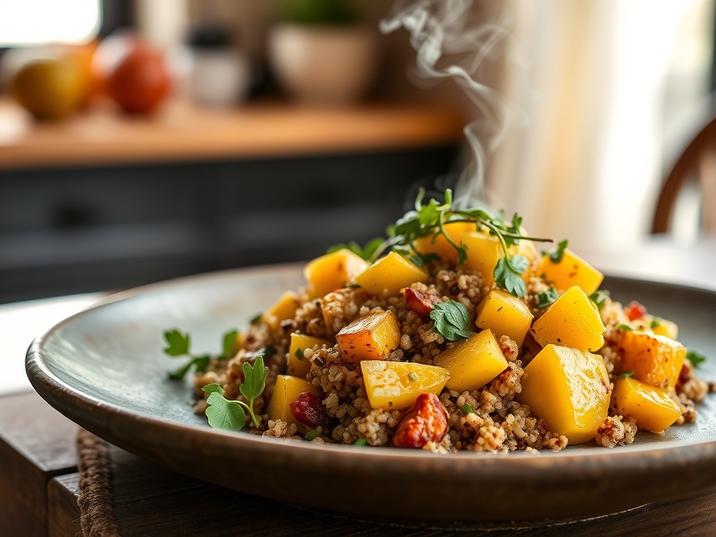 Ensalada de quinoa y mango