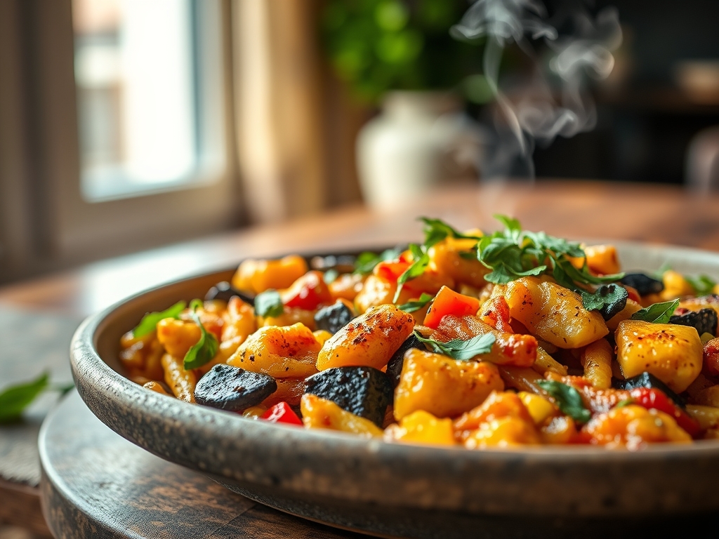 Paella de verduras exprés