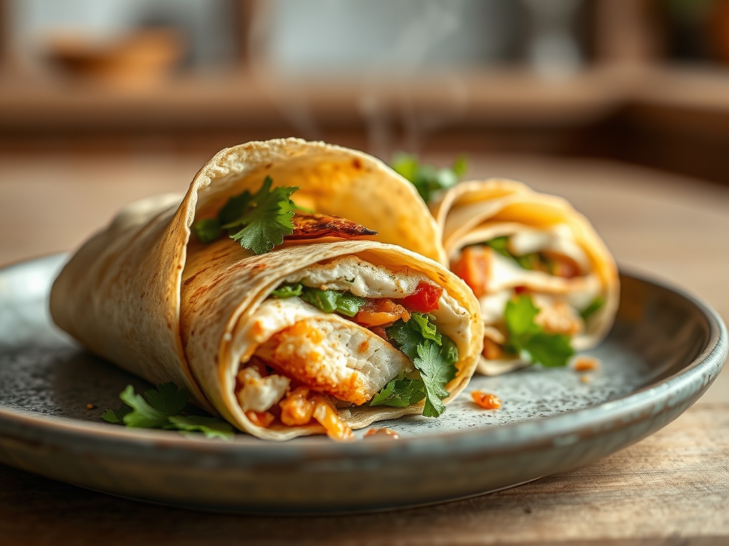 Wrap de pollo frío