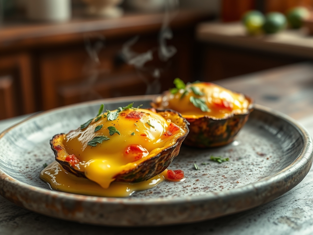 Huevos rellenos de aguacate