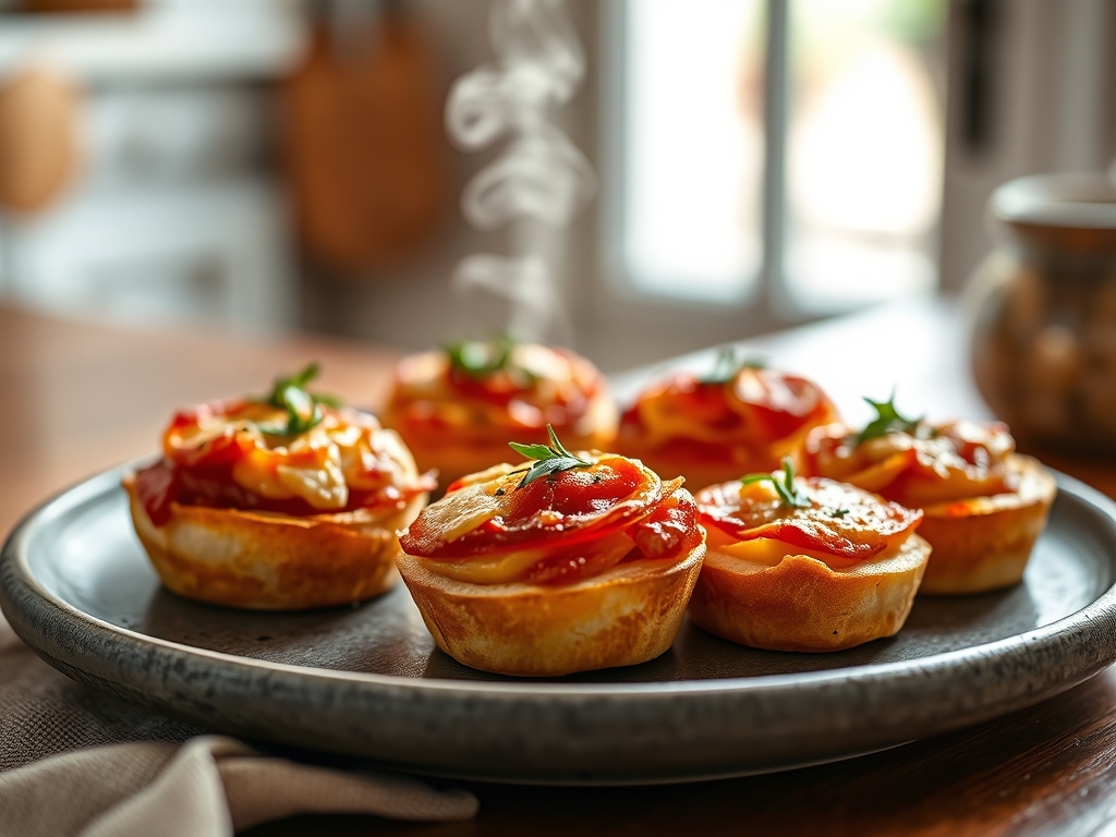 Mini pizzas de pan de molde