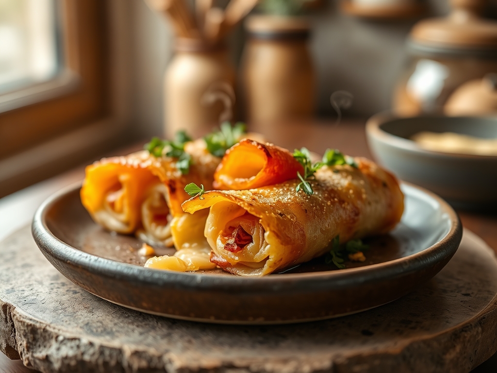Rollitos de jamón y queso